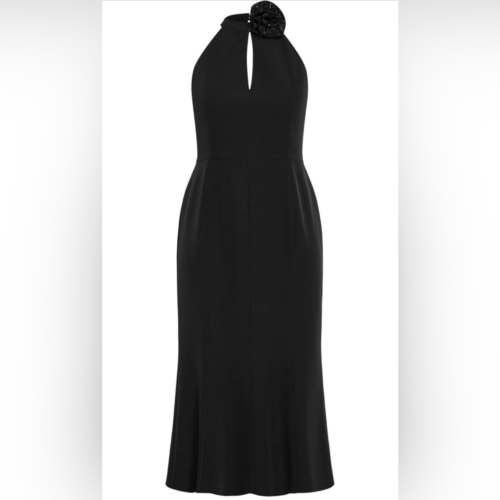 City Chic Iliana black dress plus size 18 - Picture 3 of 6